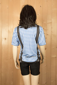 Laufbekleidung Damen blau-schwarz Trikot